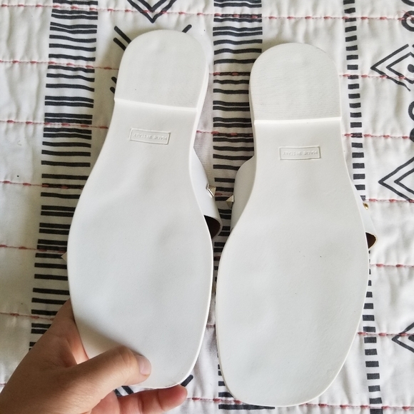 Giulia Palai White Sandals Slides Leather - Picture 8 of 9